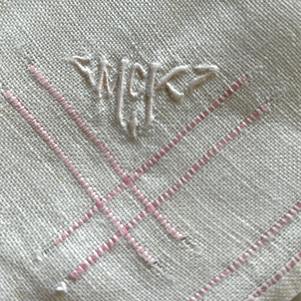 100-year-old white linen McK